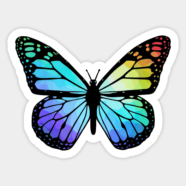 Rainbow Butterfly Butterfly Sticker 145 